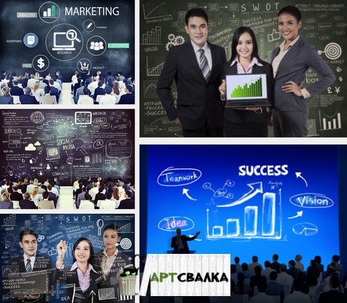 Бизнес люди, графики, чертежи, конференции - клипарт   | Business people, graphics, drawings, conference - clipart
